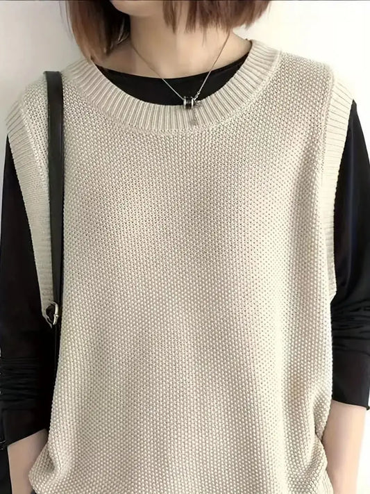 CLEA | Pull ras du cou sans manches pour femme