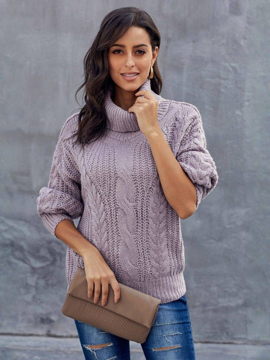 MARINE | Pull oversize en maille torsadée femme